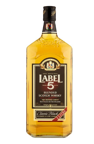 Лабел 5 виски 1л 40% 1/6