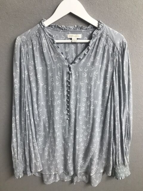 54835 Р.блуза Контр ХЛ Монсун, сива/порт