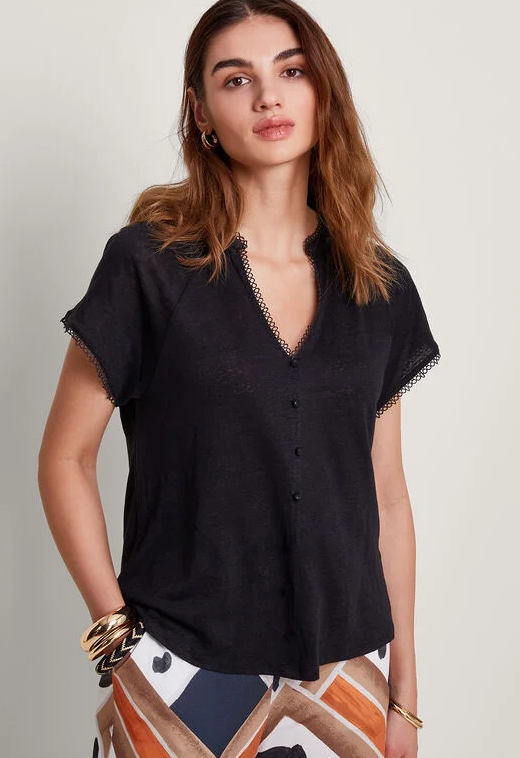 54876Р.блуза пос Конт Л Монсун, тег/сина